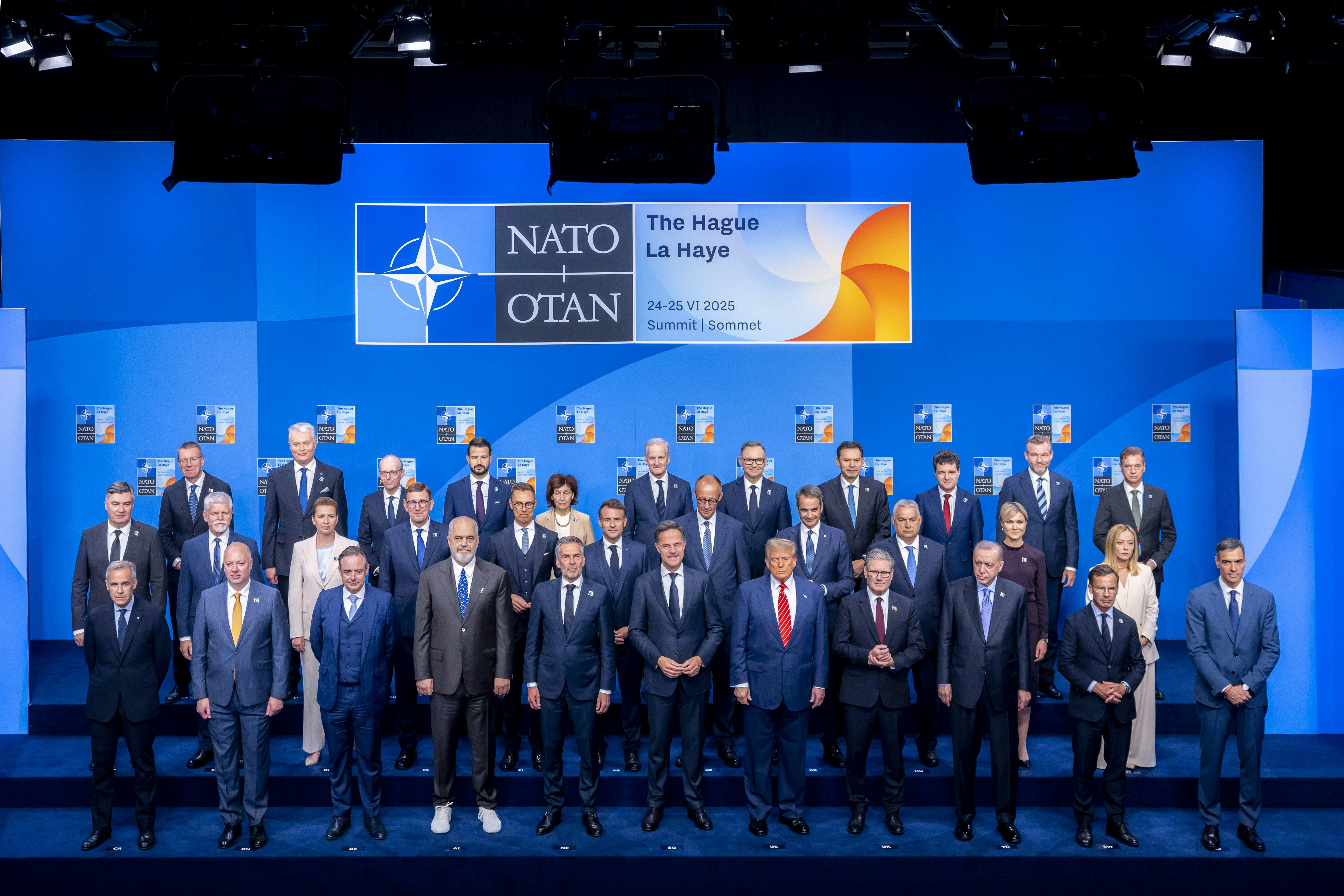 Family photo of NATO Heads of State and Government at their summit in The Hague, June 2025