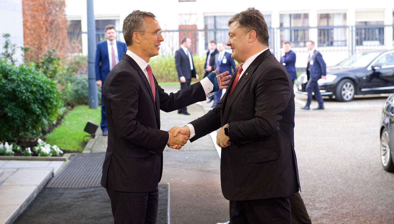 The President of Ukraine, Petro Poroshenko visits NATO and meets with NATO Secretary General Jens Stoltenberg
