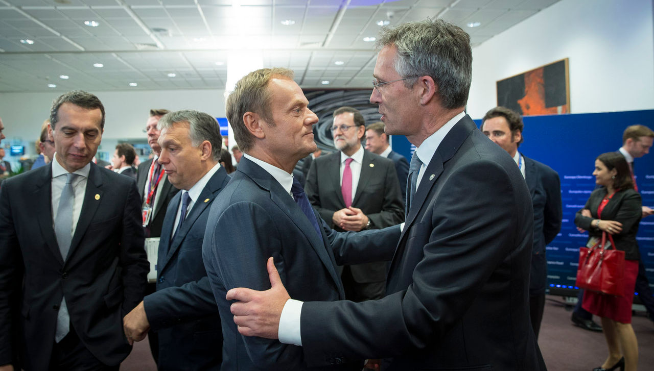 President of the European Council, Donald Tusk and NATO Secretary General Jens Stoltenberg