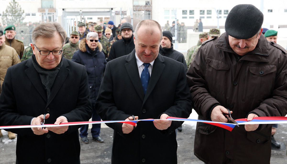 Left to right: Ambassador Tacan Ildem, NATO Assistant Secretary General for Public Diplomacy and the Minister of Defence of Slovakia, Peter Gajdos