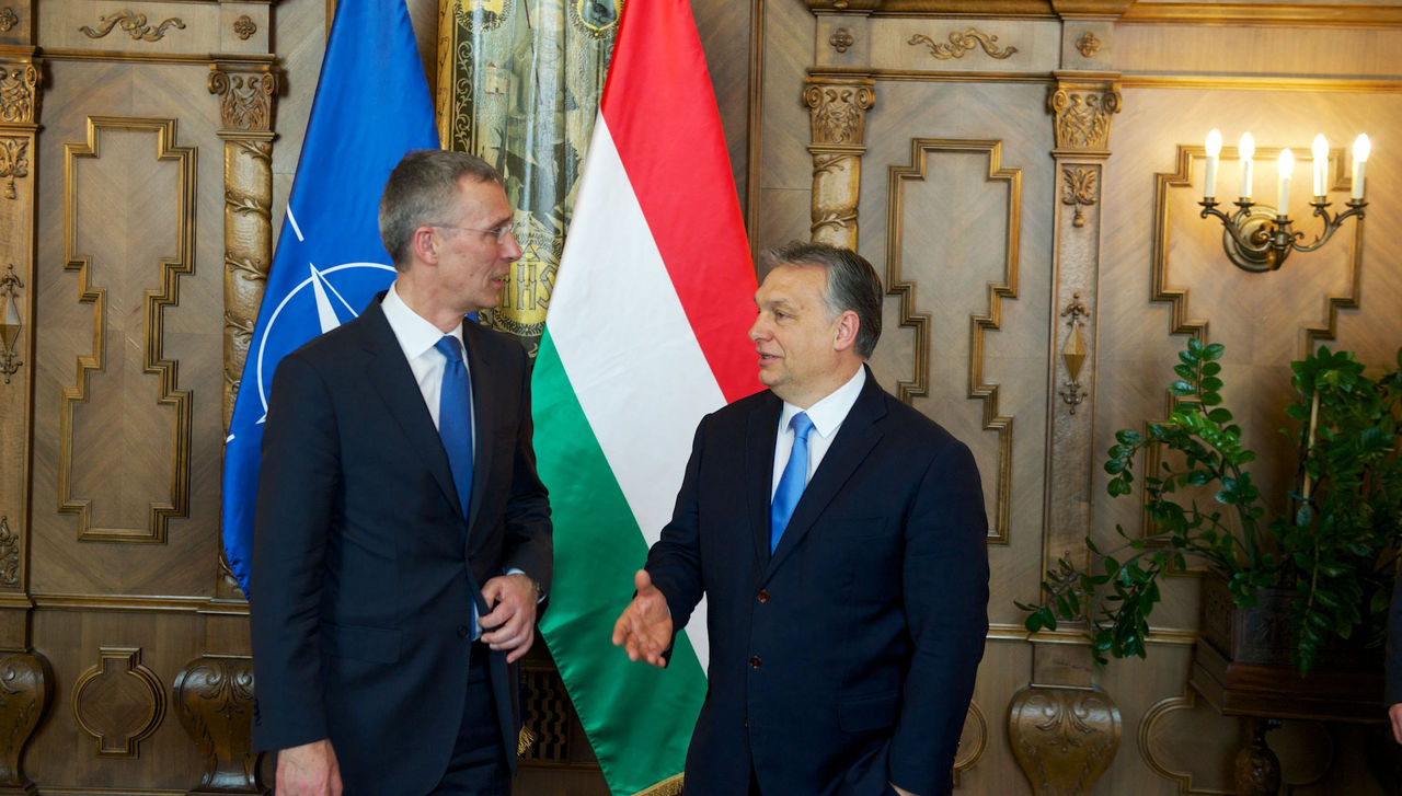 NATO Secretary General Jens Stoltenberg meets with the Prime Minister of Hungary, Viktor Orban