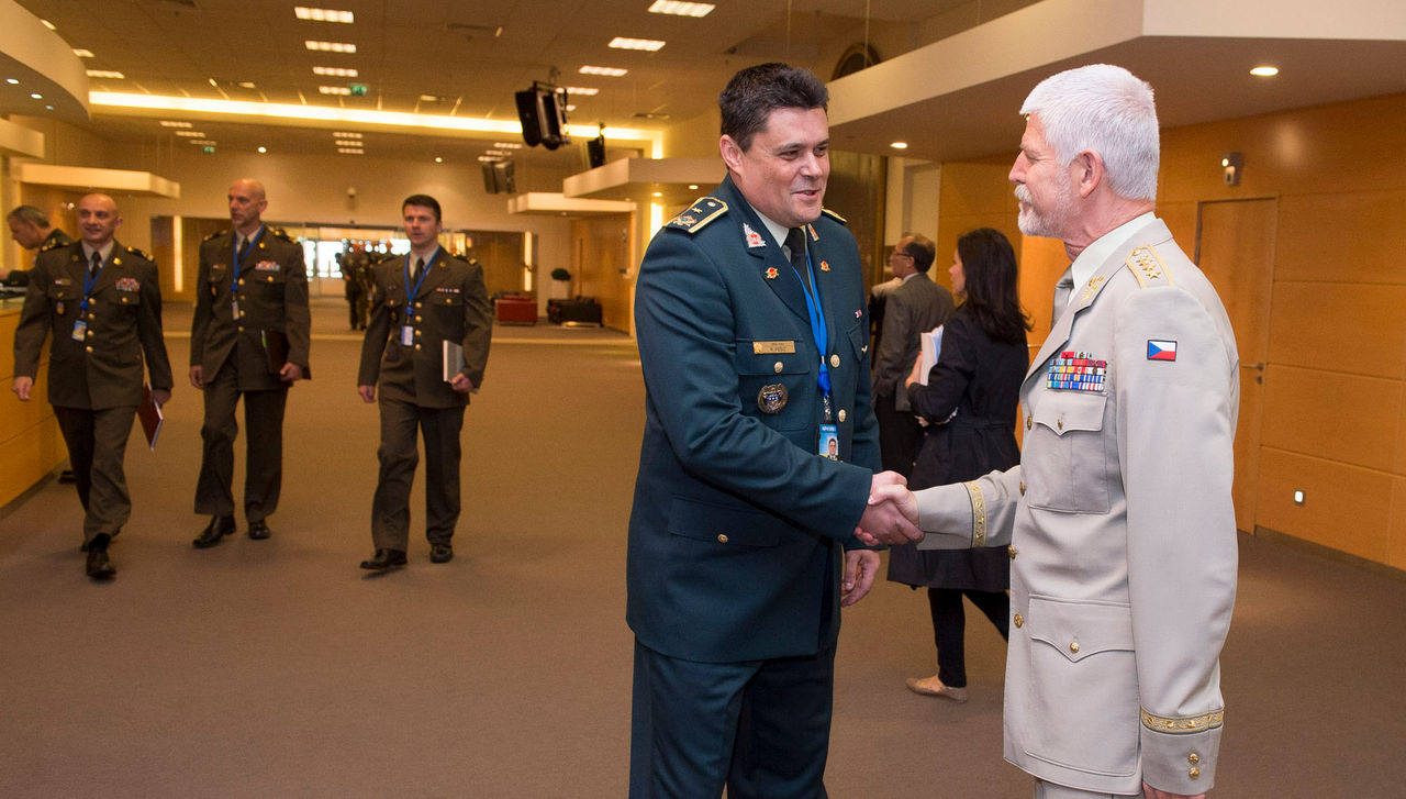 General Petr Pavel, Chairman of the NATO Military Committee and Brigadier General Rajko Pesic, Military Representative for Montenegro