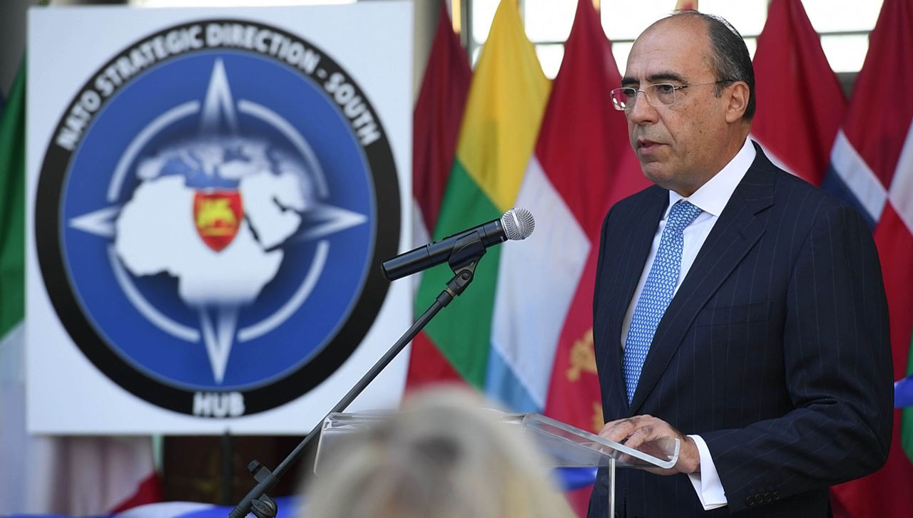Ambassador Alejandro Alvargonzalez, NATO Assistant Secretary General for Political Affairs and Security Policy at the inauguration ceremony of the NATO Strategic Direction South Hub