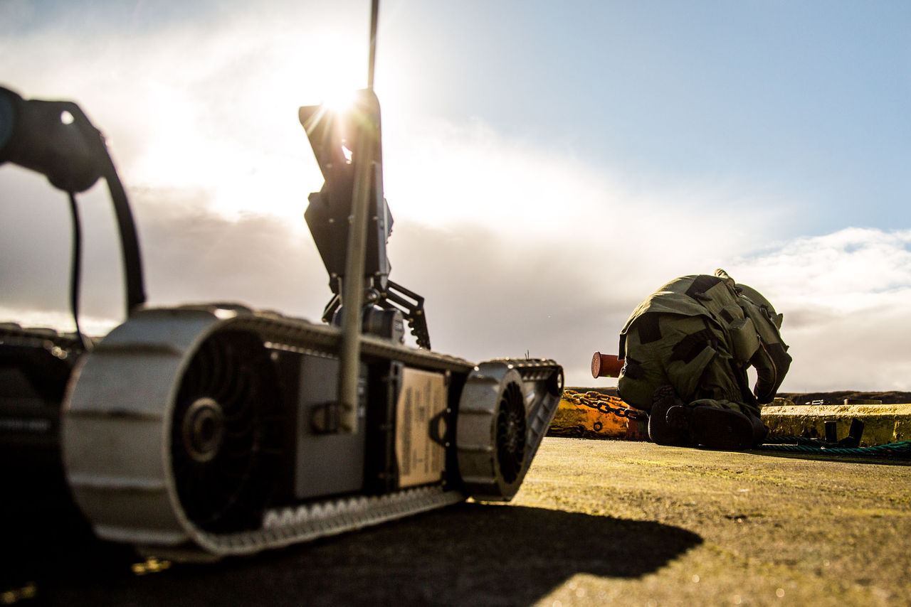 Belgian Navy Explosive Ordnance Disposal (EOD) technician Xavier Dedeckere works on a simulated Improvised Explosive Device (IED) during exercise Exercise Northern Challenge 18. Exercise Northern Challenge 18, which involved more than 300 troops from 16 NATO Allies, was hosted by Iceland at Keflavik Air Base in September 2018. By training together, the soldiers were able to learn the latest and best tactics and techniques for dealing with IEDs, one of the least predictable weapons in modern warfare.