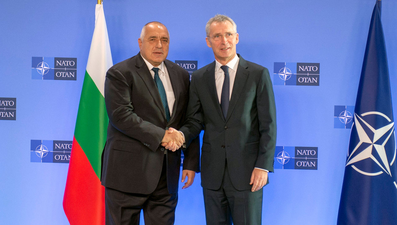 NATO Secretary General Jens Stoltenberg with the Prime Minister of Bulgaria, Boyko Borissov