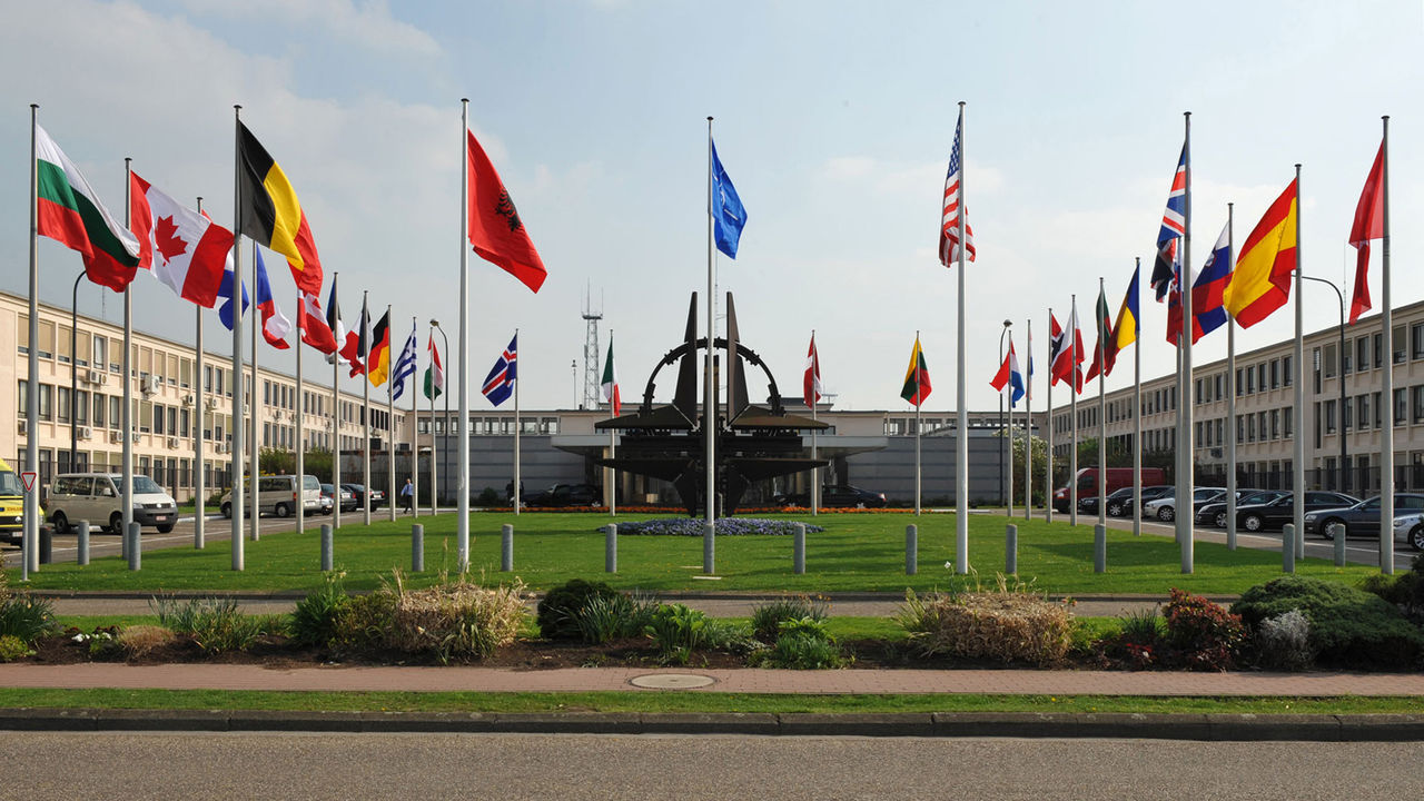 Flags of the 28 NATO member countries