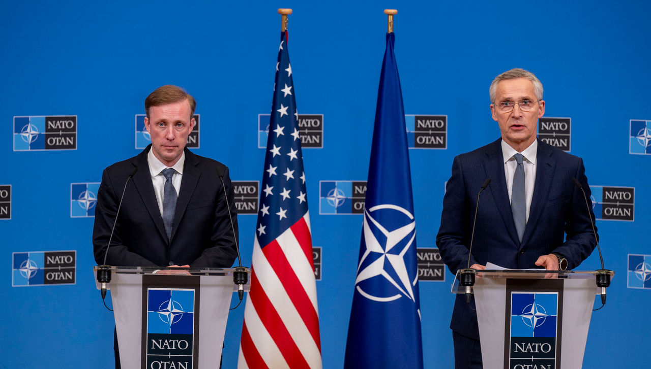 Joint press conference with NATO Secretary General Jens Stoltenberg and National Security Adviser of the United States, Jake Sullivan