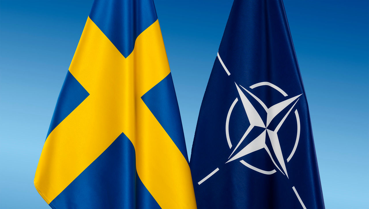 NATO and Sweden flags