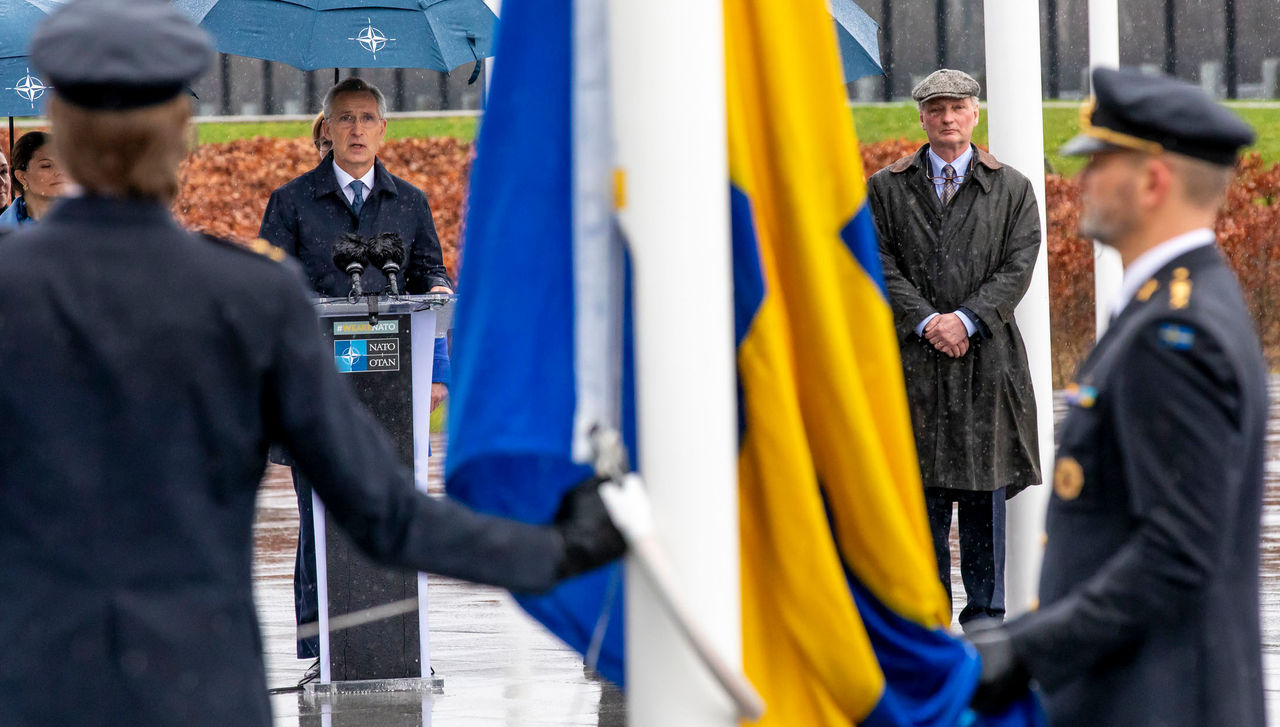 Raising of the flag of Sweden at the Accession Ceremony
- Remarks by NATO Secretary General Jens Stoltenberg