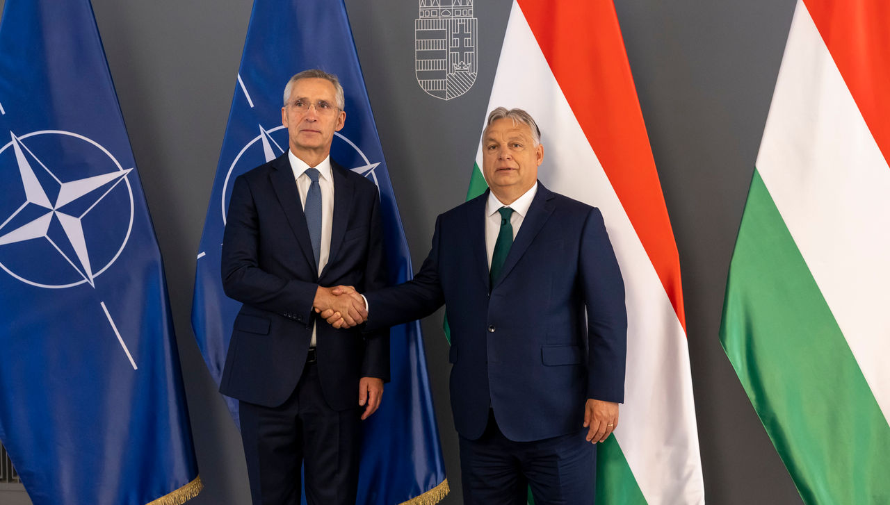 NATO Secretary General Jens Stoltenberg with Viktor Orbán, Prime Minister of Hungary