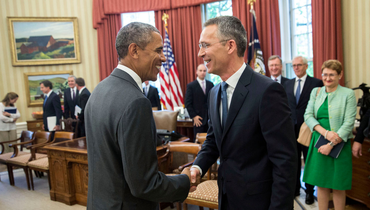 Bilateral meeting between NATO Secretary General Jens Stoltenberg and the President of United States of America.