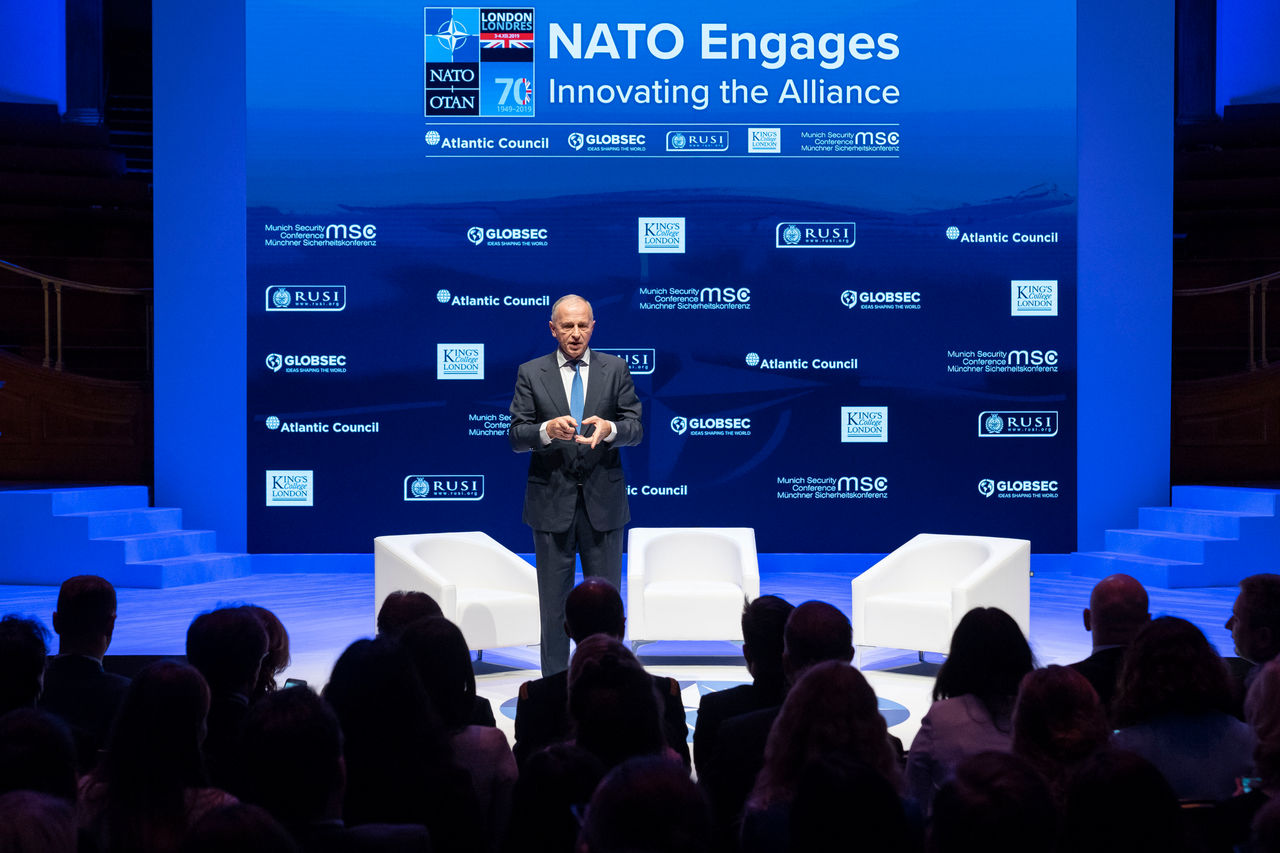 NATO Deputy Secretary General Mircea Geoana particpates in the conference NATO Engages