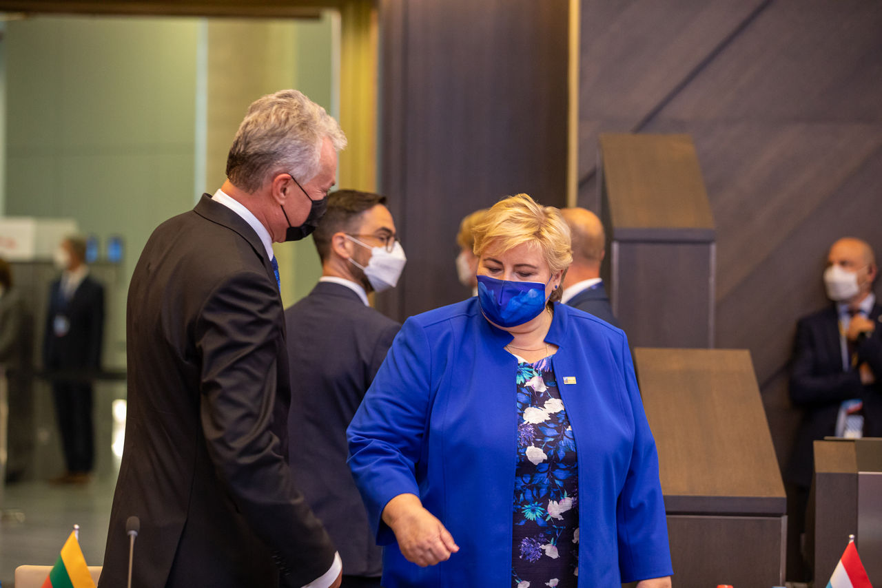 Gitanas Nauseda (President, Republic of Lithuania) and Erna Solberg (Prime Minister, Norway)