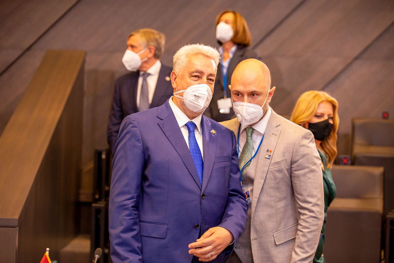 Zdravko Krivokapic (Prime Minister, Montenegro) and Dorde Radulovic (Minister of Foreign Affairs, Montenegro)