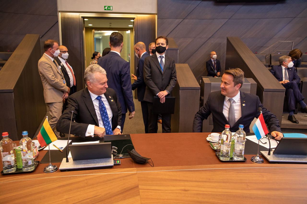 Gitanas Nauseda (President, Republic of Lithuania) and Xavier Bettel (Prime Minister, Luxembourg)