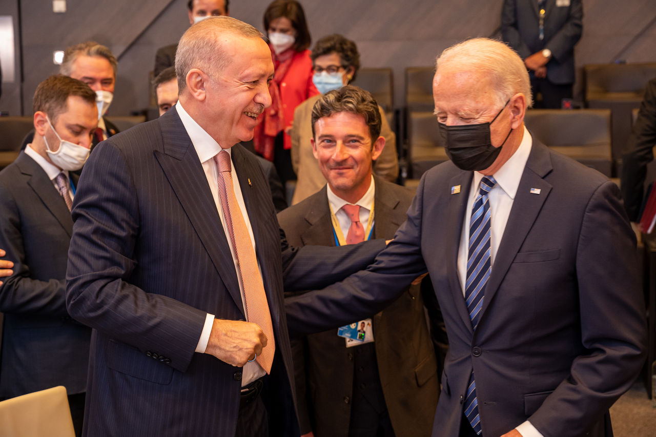 Recep Tayyip Erdogan  (President, Turkey) and Joe Biden (President of the United States of America)