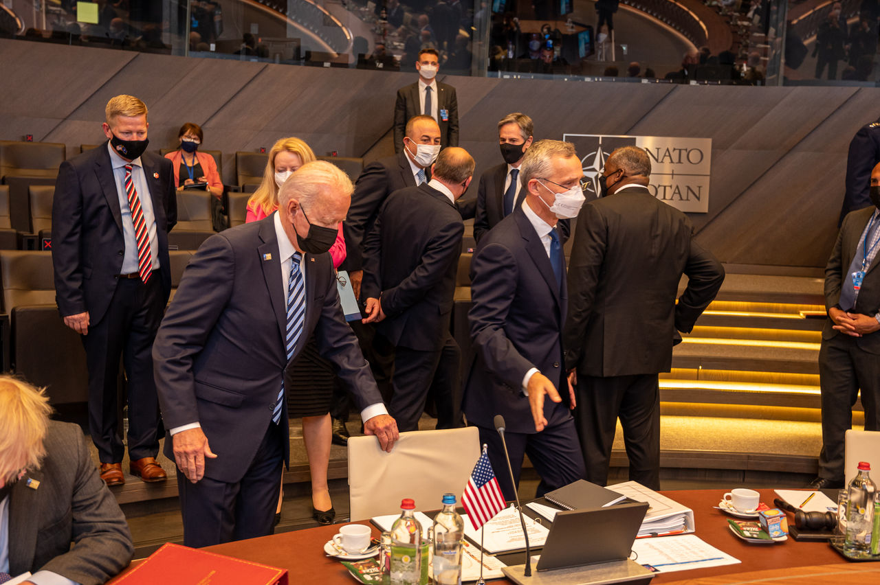 Joe Biden (President of the United States of America) and NATO Secretary General Jens Stoltenberg