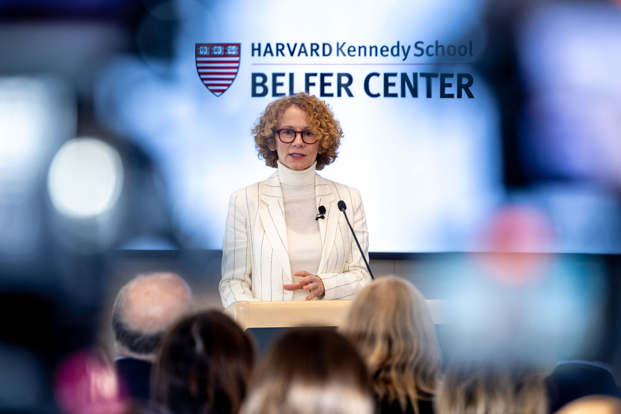 NATO Deputy Secretary General Radmila Shekerinska at the Harvard Kennedy School Belfer Center, in Boston