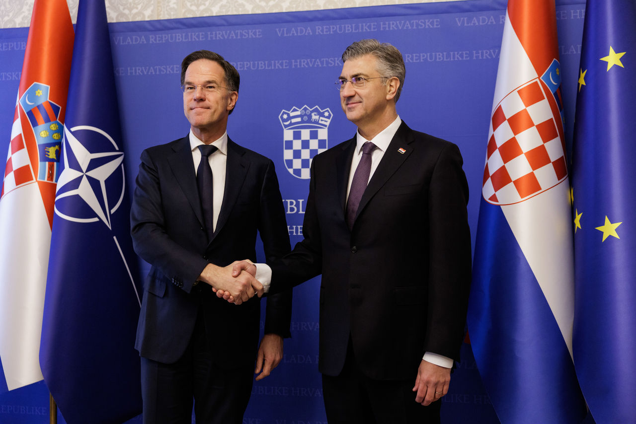NATO Secretary General Mark Rutte meets with Andrej Plenković, Prime Minister of Croatia