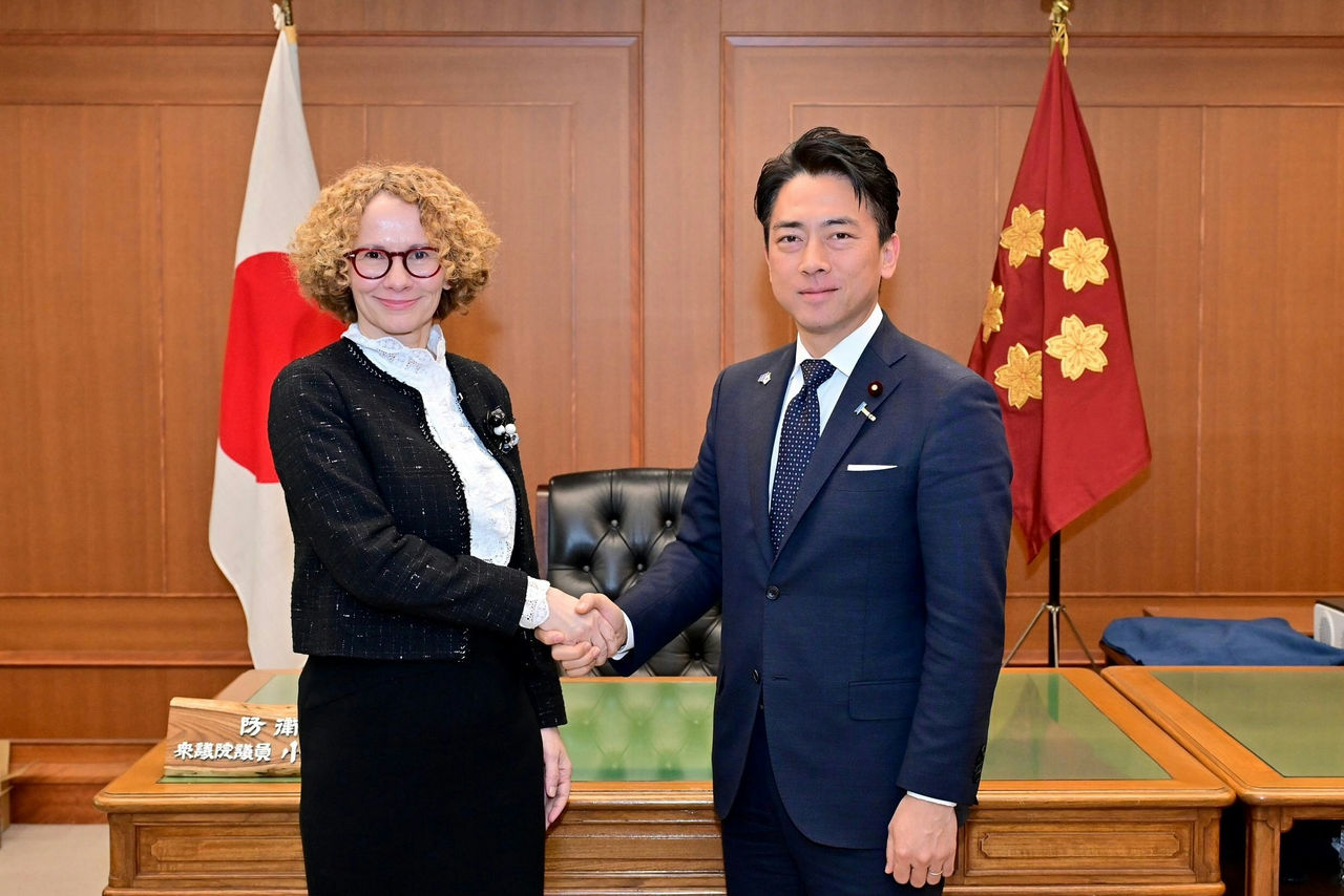 NATO Deputy Secretary General Radmila Shekerinska meets with Shinjirō Koizumi, Minister of Defence of Japan