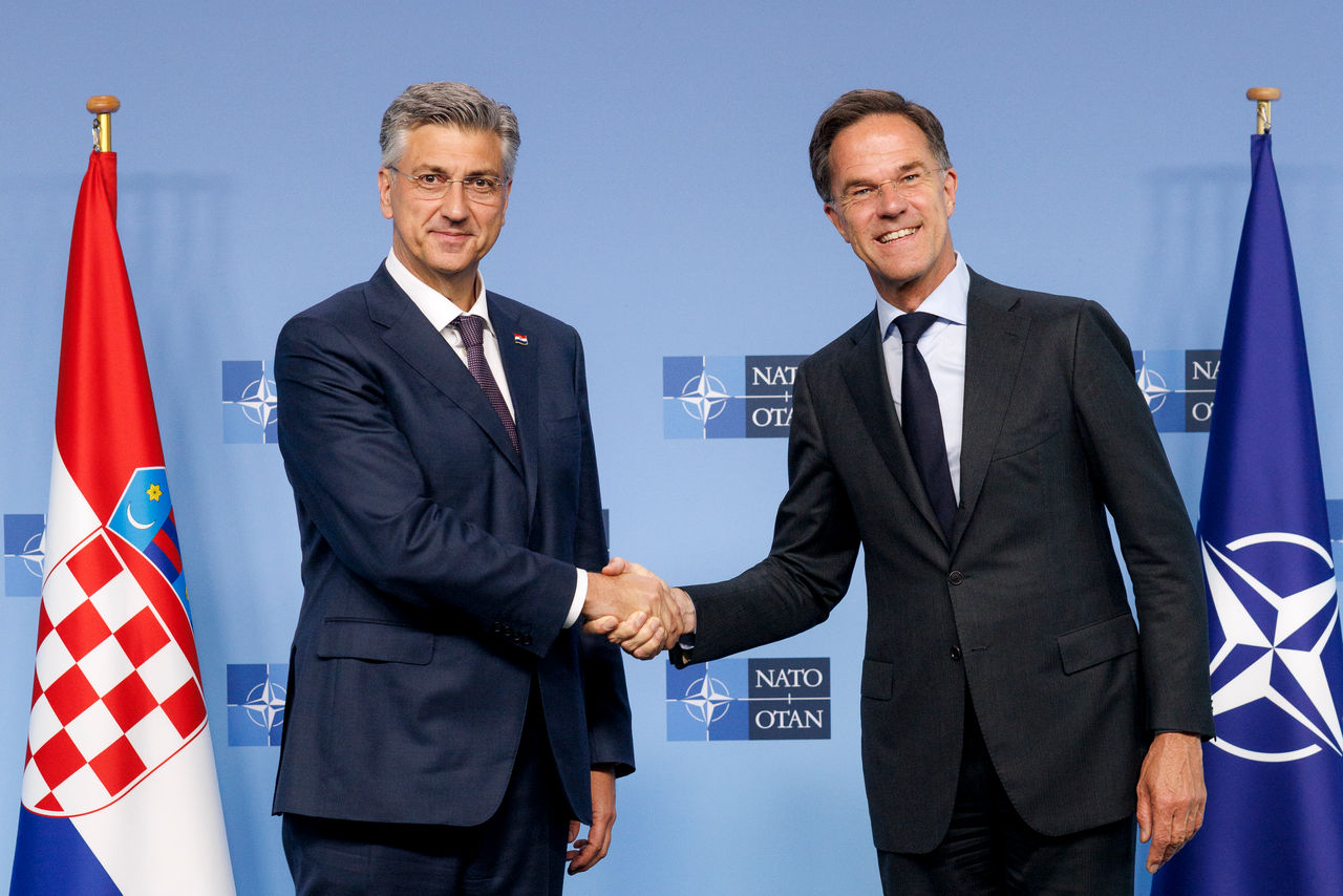NATO Secretary General Mark Rutte meets with Andrej Plenković, Prime Minister of Croatia