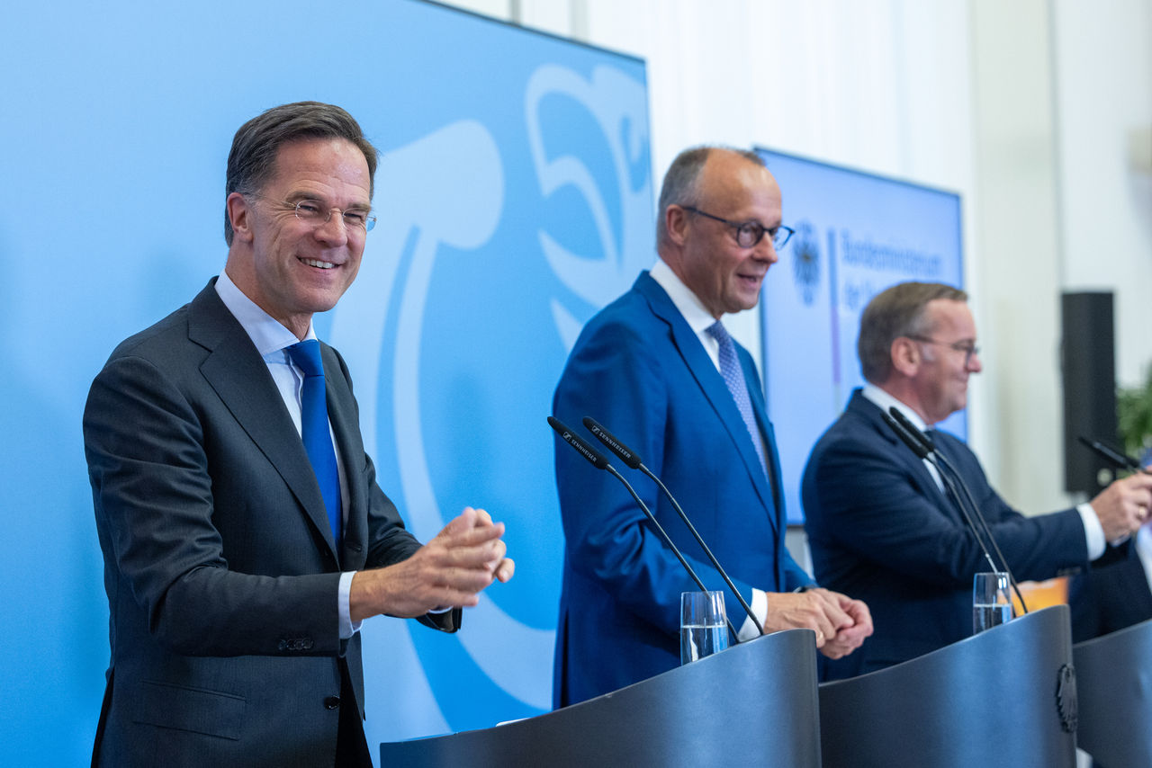 Joint press conference by the NATO Secretary General Mark Rutte with the Federal Chancellor of Germany, Friedrich Merz, and the Minister of Defence, Boris Pistorius