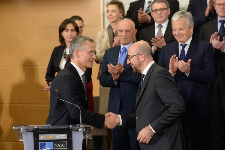 NATO - Photo gallery: Unveiling of the Brussels 2018 Summit Logo by the ...